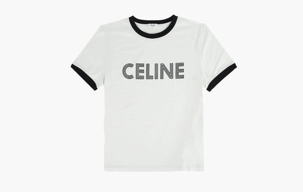 Celine Loose T-Shirt Jersey Dirty White Black | Sortage.