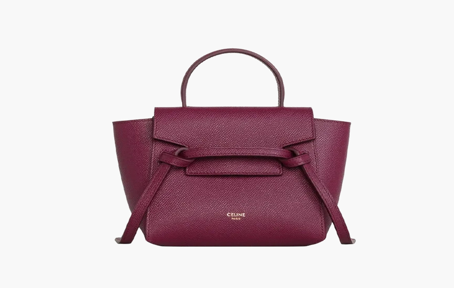 Celine Pico Grained Calfskin Leather Belt Bag Ruby| Sortage