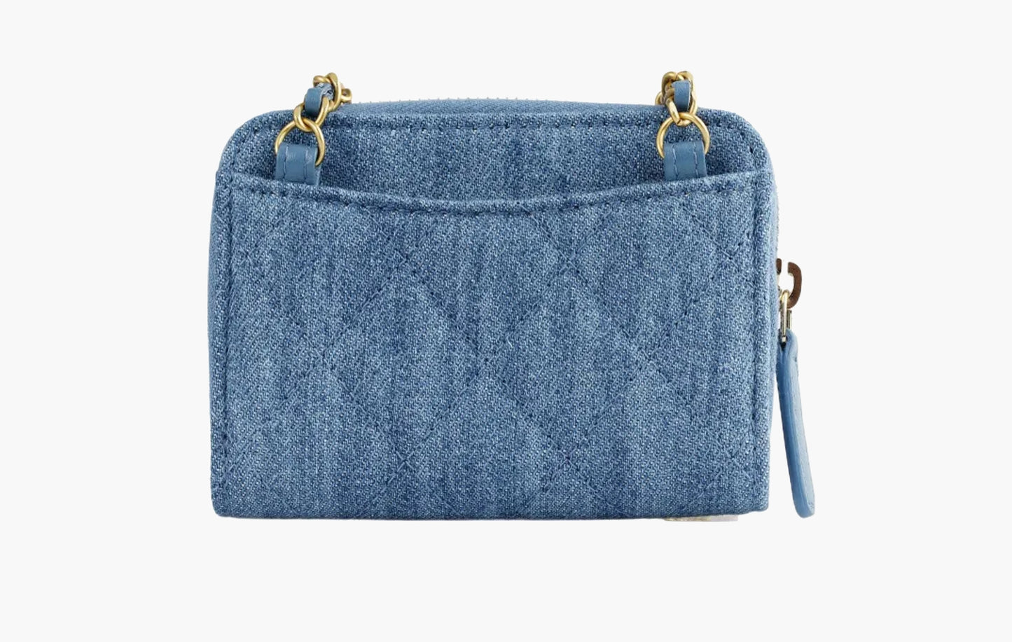 Chanel 22C Pearl Crush Denim Mini Camera Bag Blue | Sortage