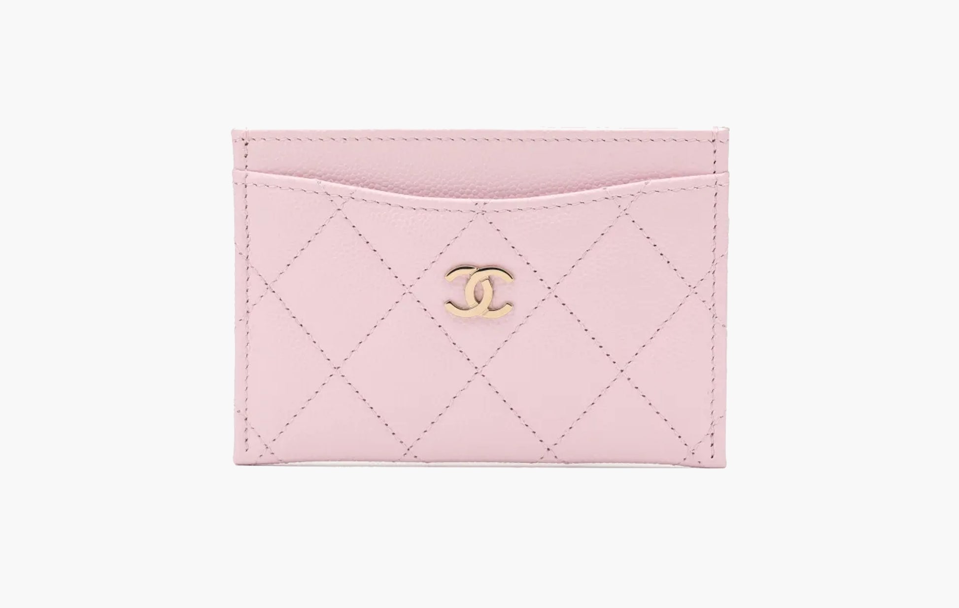 Chanel СС Mini Logo Calfskin Leather Cardholder Light Pink | Sortage