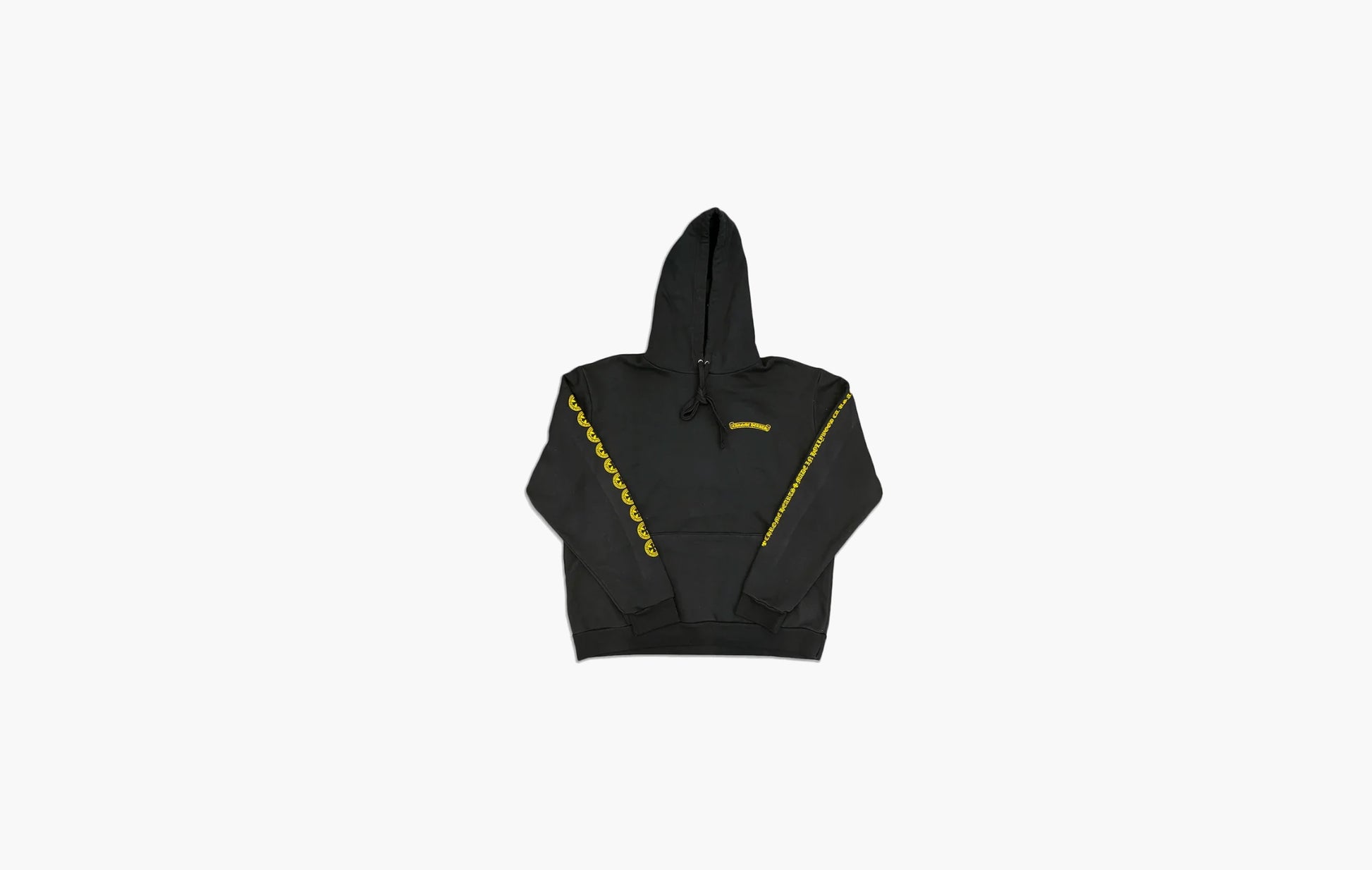 Chrome Hearts Plus Logo Pullover Hoodie Black/Yellow | The Sortage