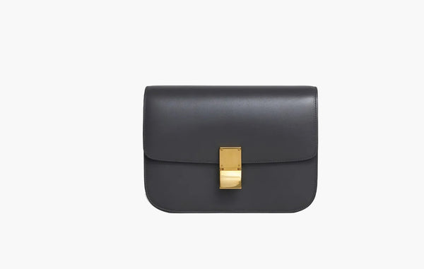 Celine Classic Box Calfskin Leather Bag Anthracite| Sortage