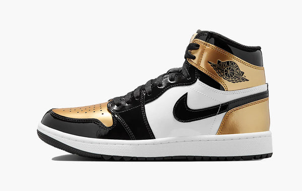 Air Jordan 1 Retro High Golf Patent Gold Toe - DQ0660 002 | The Sortage