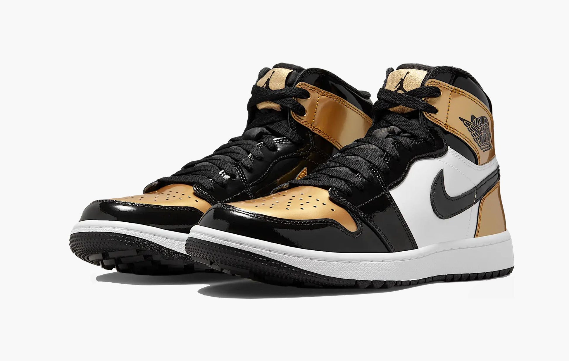 Air Jordan 1 Retro High Golf Patent Gold Toe - DQ0660 002 | The Sortage