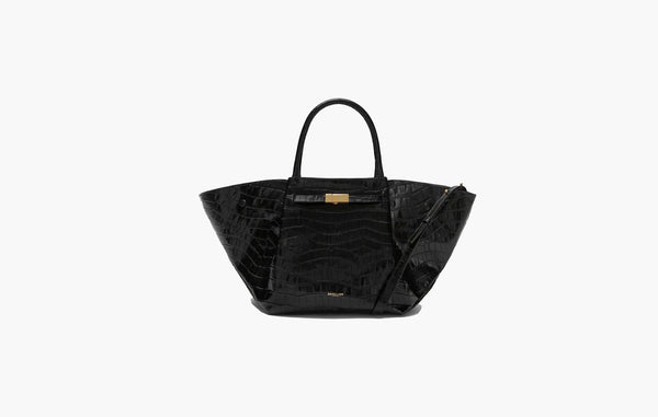 DeMellier The Midi New York Black Croc-Effect | The Sortage