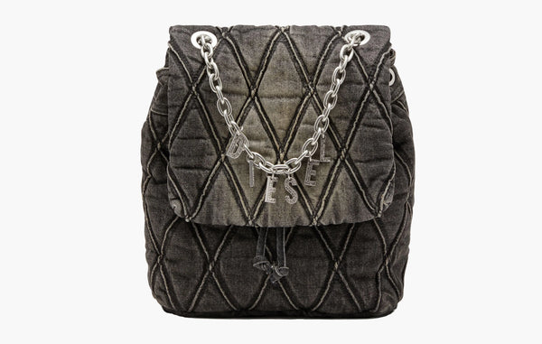 Diesel Charm-D S-Backpack Denim Black | The Sortage