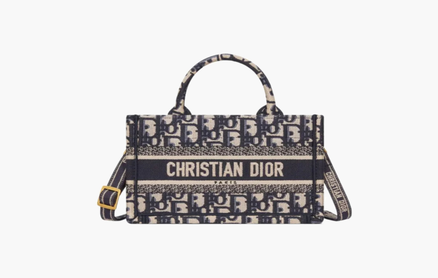 Dior Oblique Jacquard Book Mini Tote Back Ecru Blue | Sortage