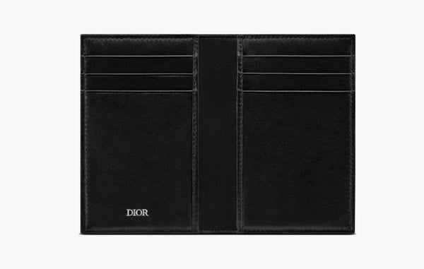 Dior Oblique Jacquard Card Holder Bi-Fold Beige/Black | The Sortage