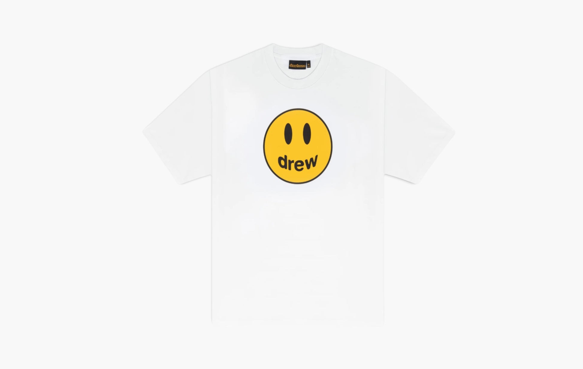 Drew House Mascot Distress Smiling Face Short Sleeve T-Shirt White | Sortage