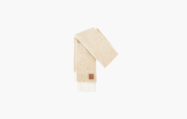 Loewe Scarf In Mohair And Wool White | The Sortage