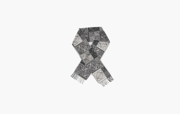 Loewe Anagram Wool Scarf Black | The Sortage