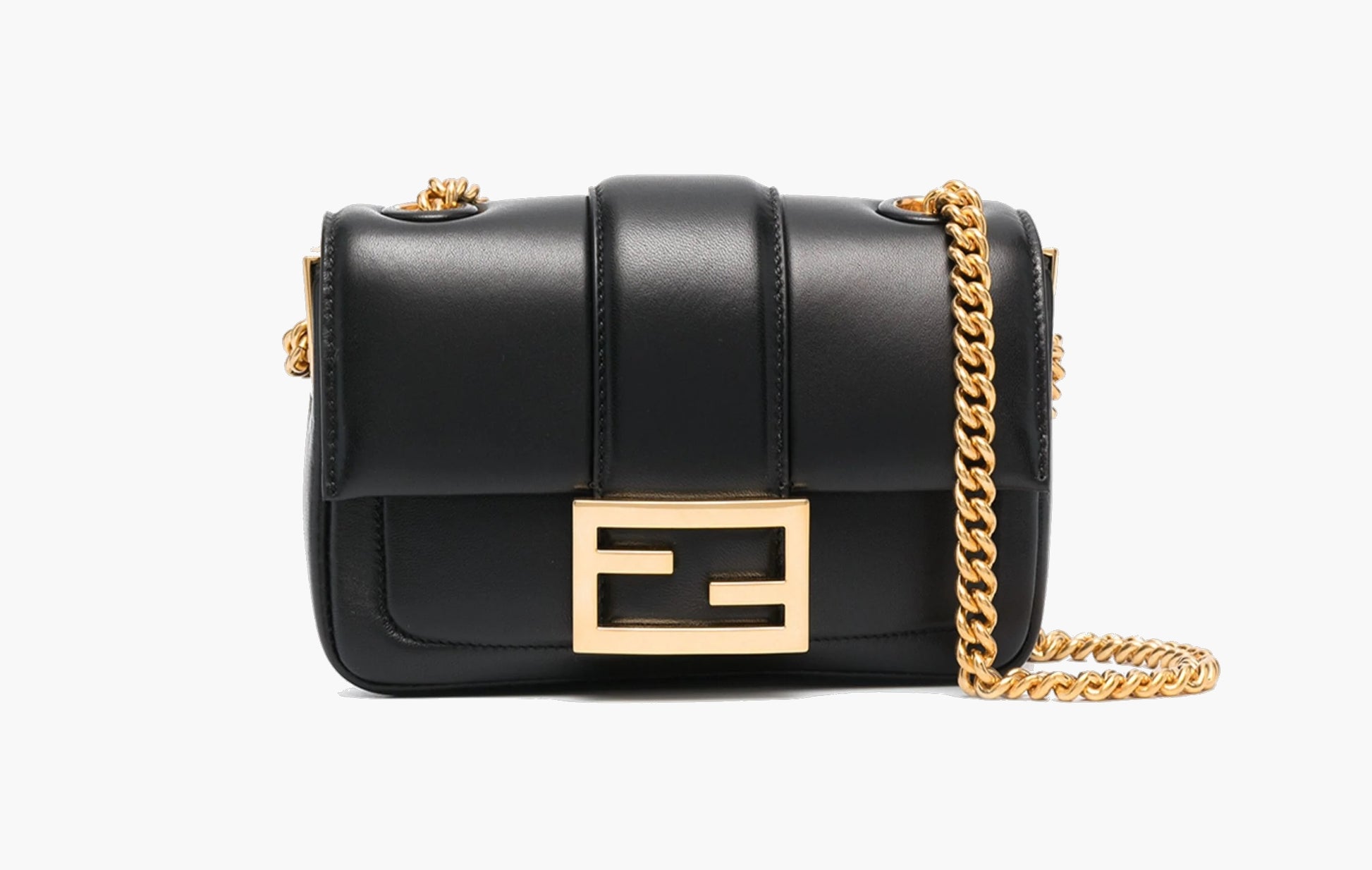 Fendi Baguette Jacquard Nappa Leather Black | The Sortage