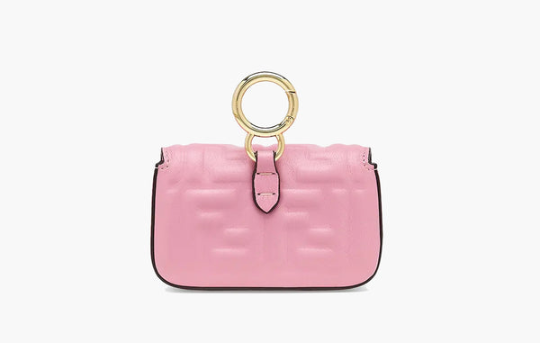 Fendi Baguette Pendant Nano Lambskin Bag Pink | The Sortage