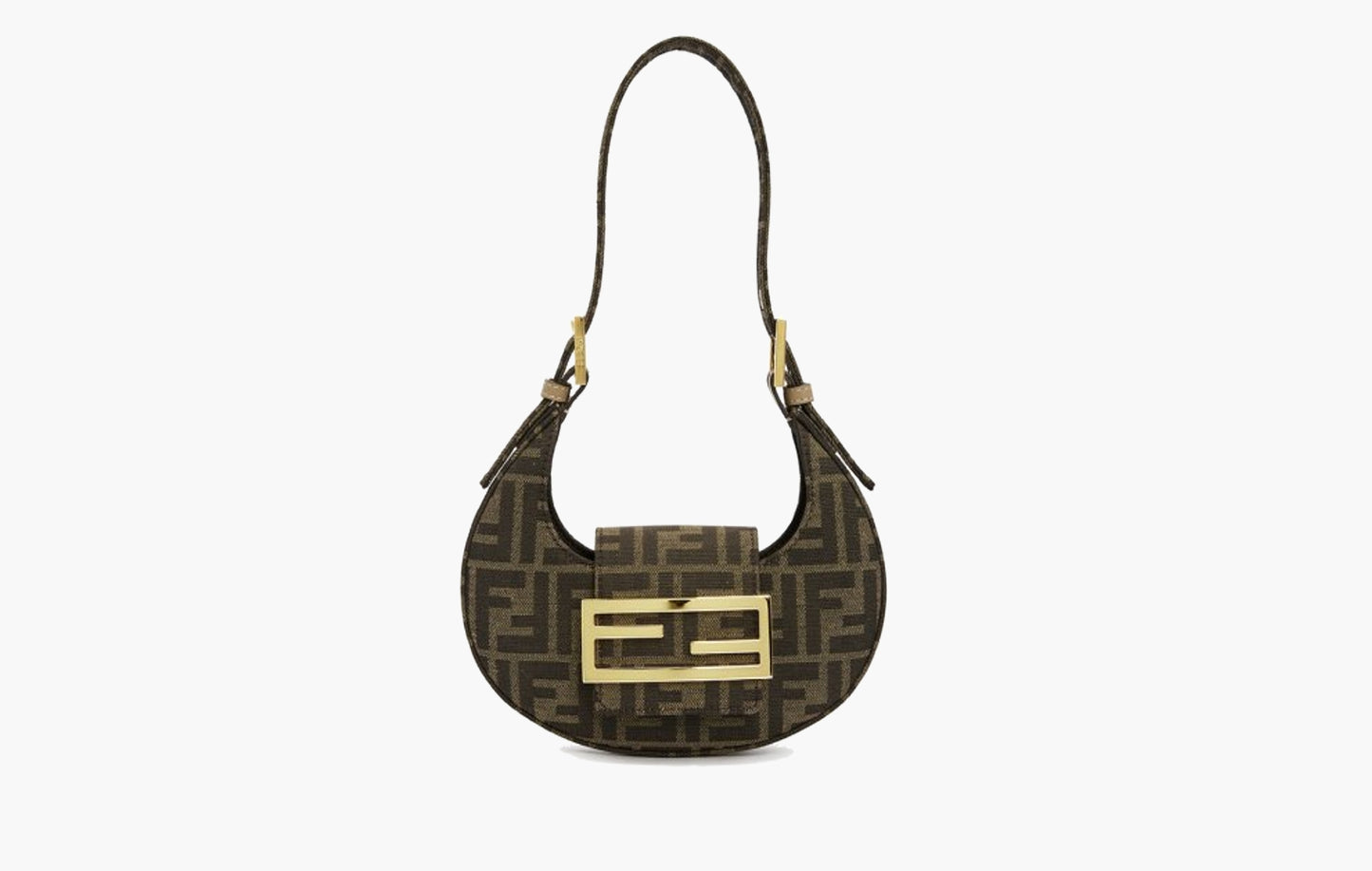 Fendi Cookie FF Mini Hobo Bag Brown | The Sortage