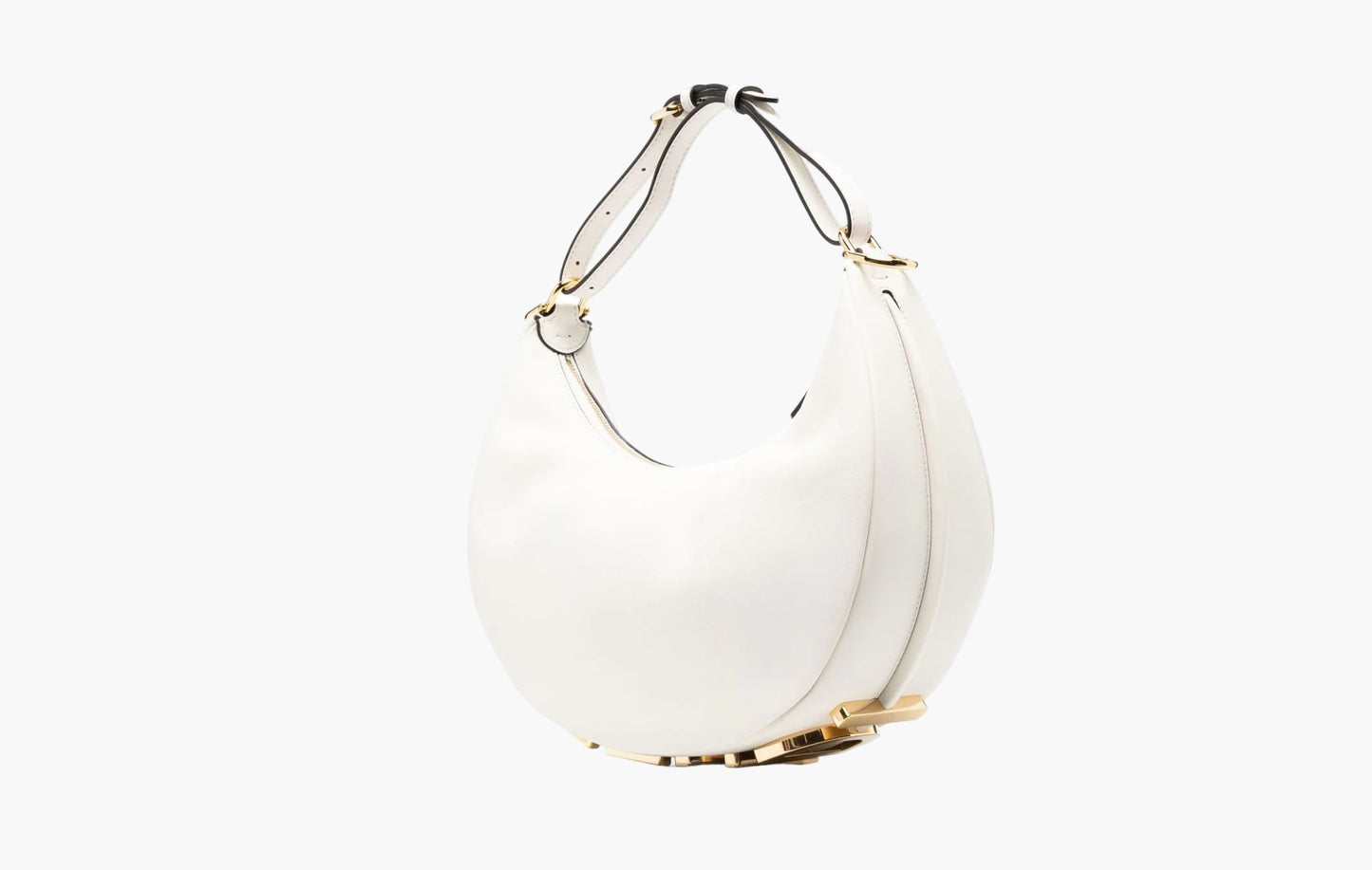 Fendi Fendigraphy Leather Shoulder Bag White | The Sortage