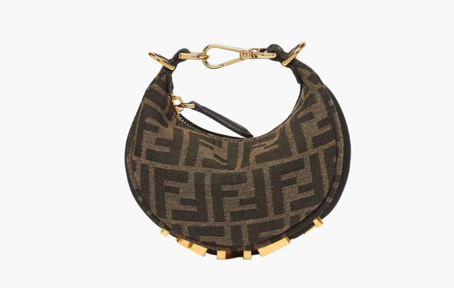 Fendi Fendigraphy Nano Fabric Charm Brown | The Sortage