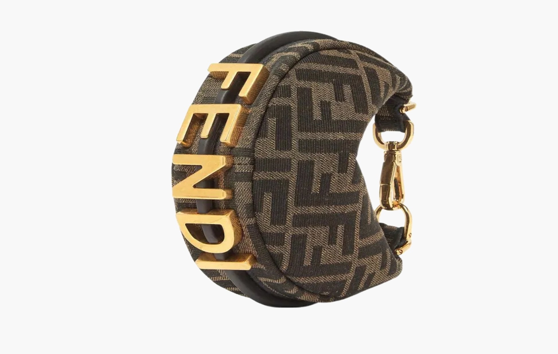 Fendi Fendigraphy Nano Fabric Charm Brown | The Sortage