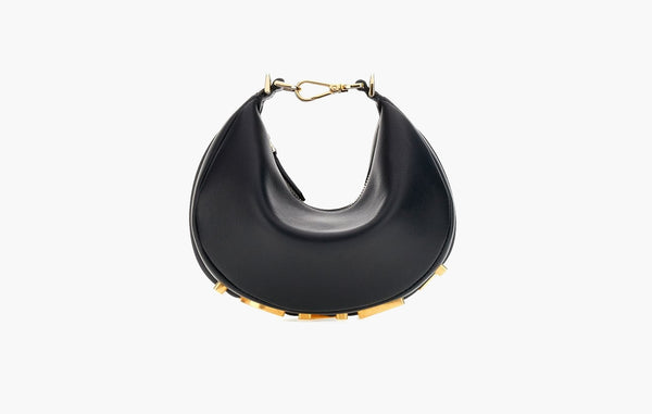 Fendi Nano Fendigraphy Leather Bag Black | The Sortage