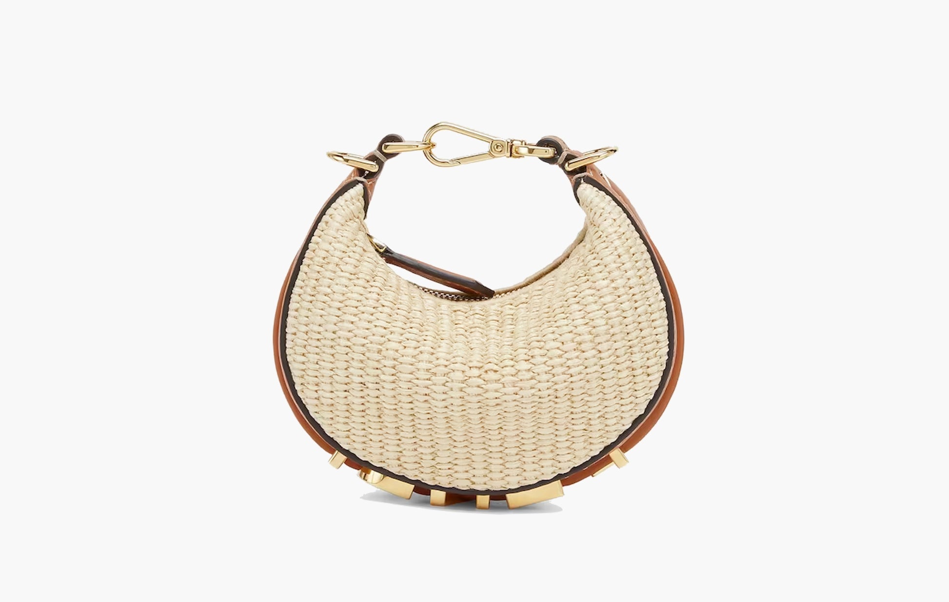 Fendi Nano Fendigraphy Nano Raffia Charm Beige | The Sortage