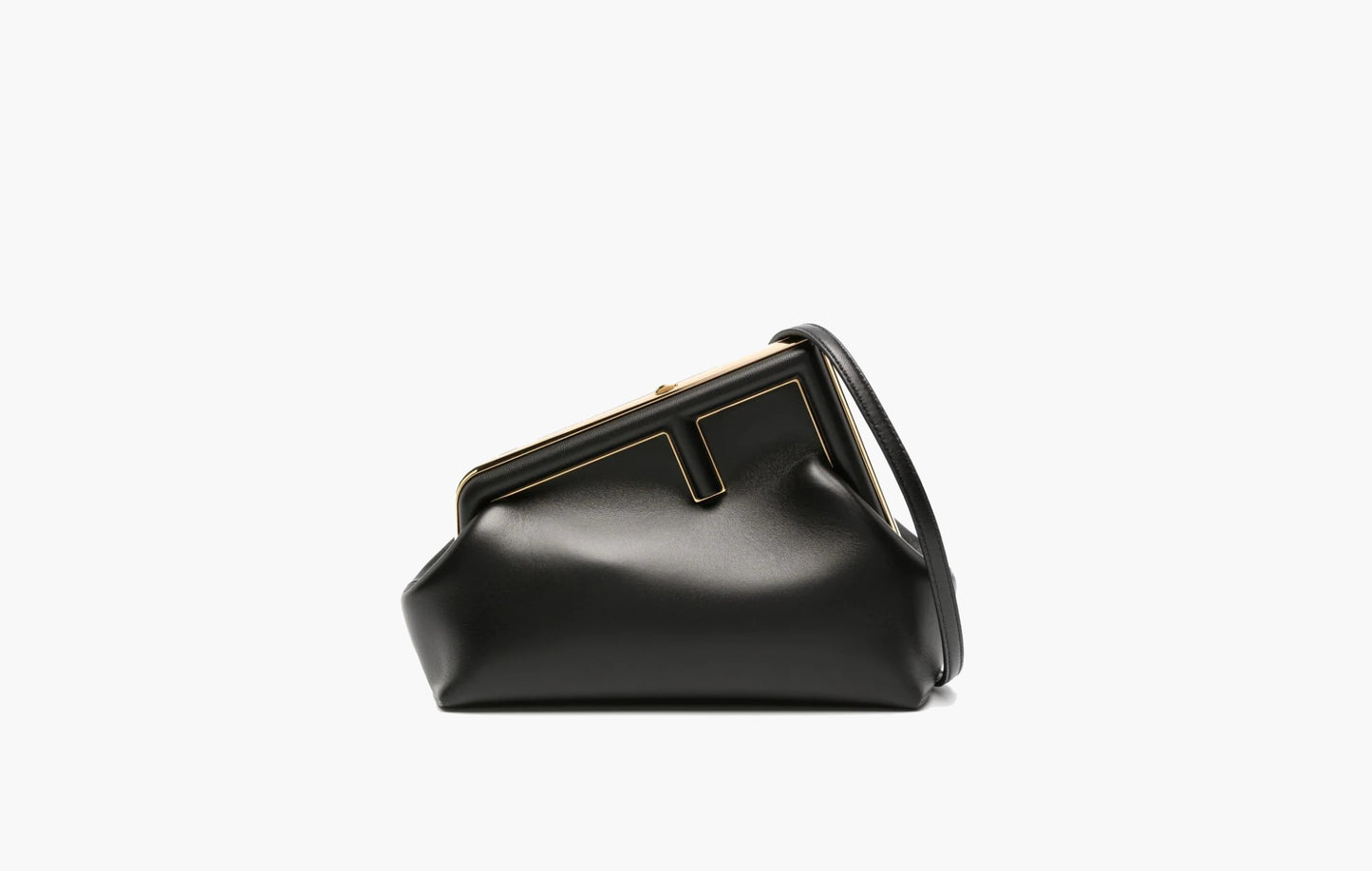 Fendi First Small Leather Clutch Bag Black | The Sortage