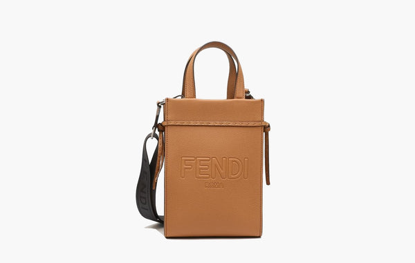Fendi Go To Shopper Mini Leather Bag Brown | The Sortage\