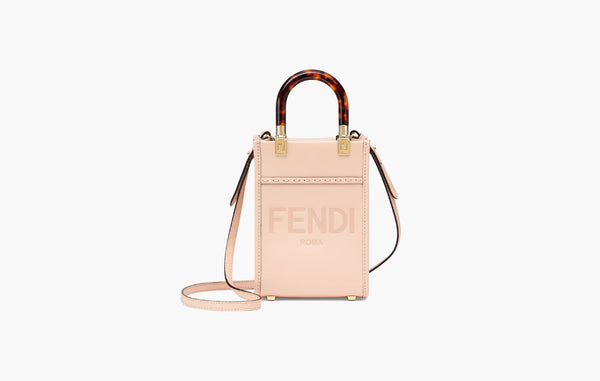 Fendi Sunshine Mini Leather Shopper Bag Light Pink | The Sortage
