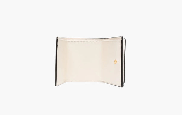 Fendi Logo-lettering Tri-fold Leather Wallet White | The Sortage