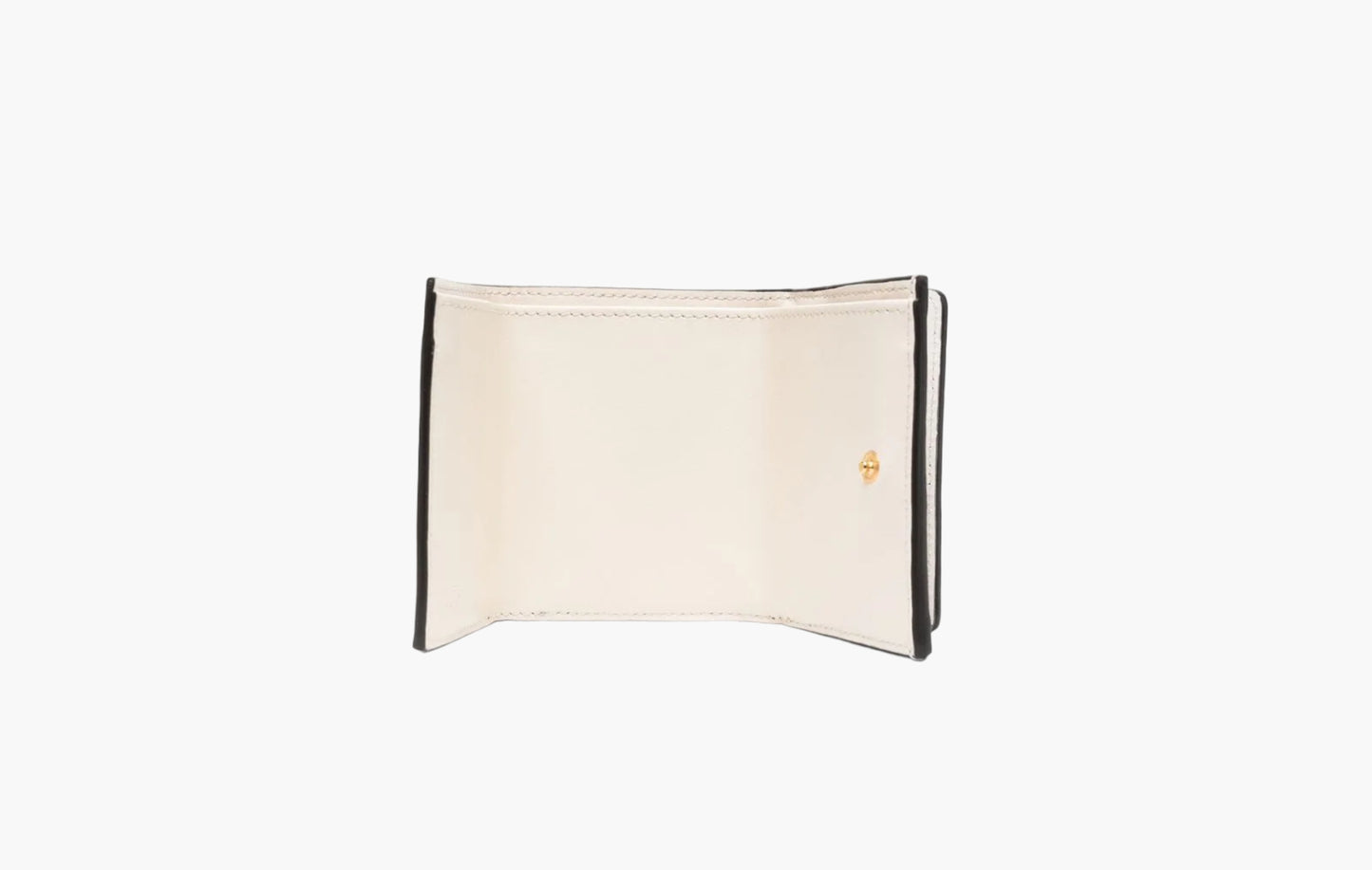Fendi Logo-lettering Tri-fold Leather Wallet White | The Sortage