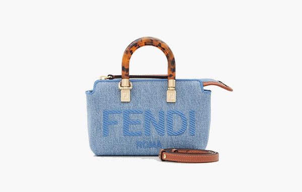 Fendi By The Way Mini Denim Bag Light Blue | The Sortage