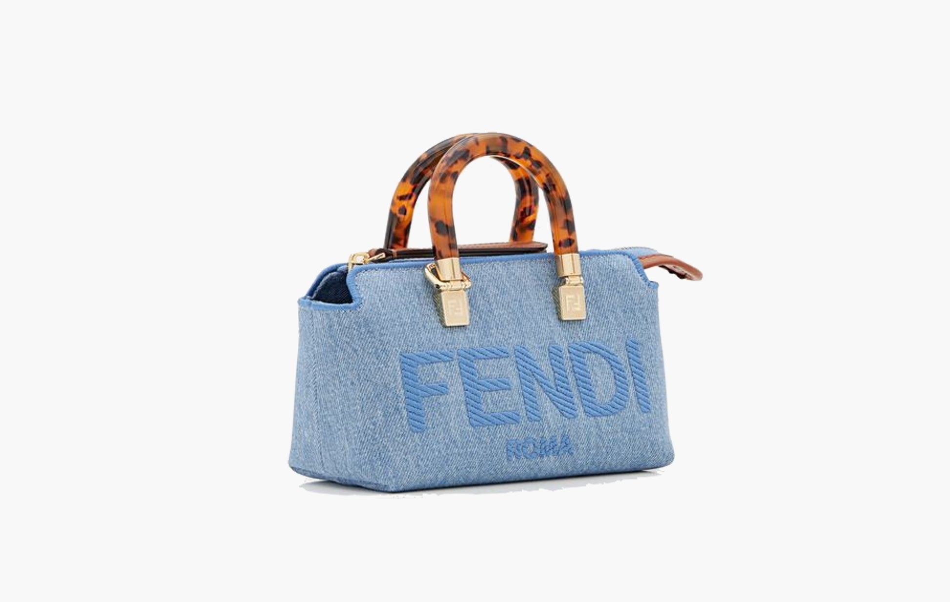 Fendi By The Way Mini Denim Bag Light Blue | The Sortage