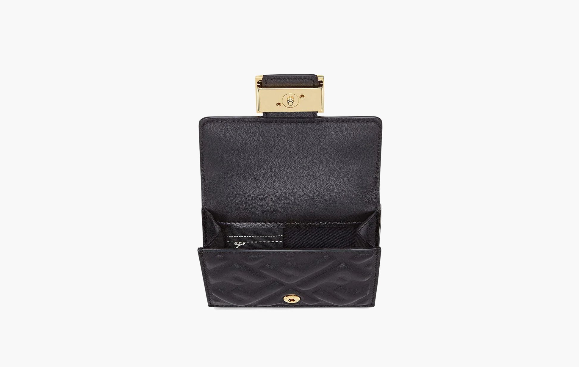 Fendi Monogram FF Pattern Leather Wallet Black | The Sortage