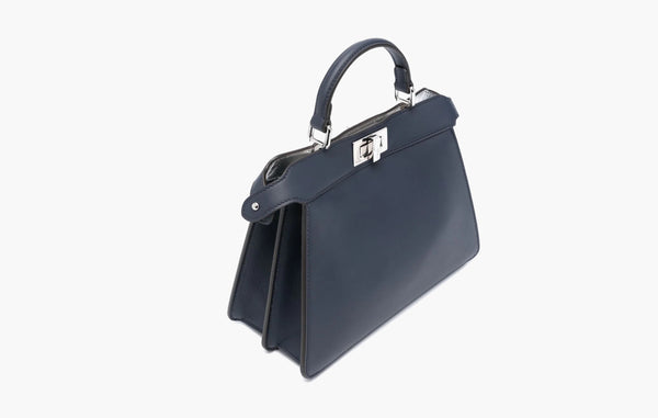 Fendi Peekaboo ISeeU Small Leather Tote Bag Midnight Blue | The Sortage