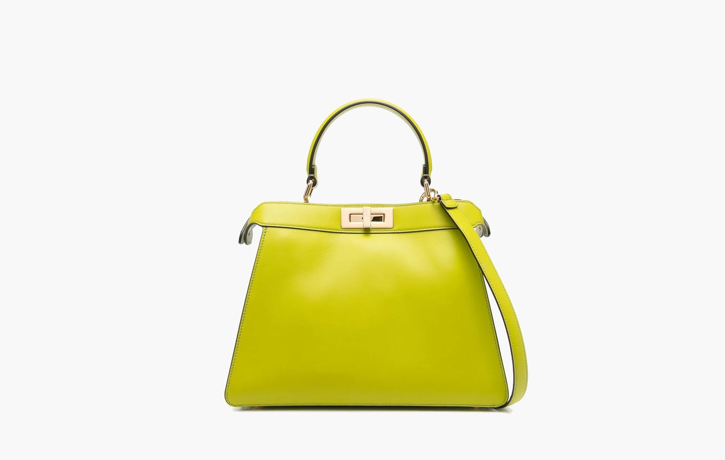 Fendi Peekaboo Leather Tote Bag Bright Green | The Sortage