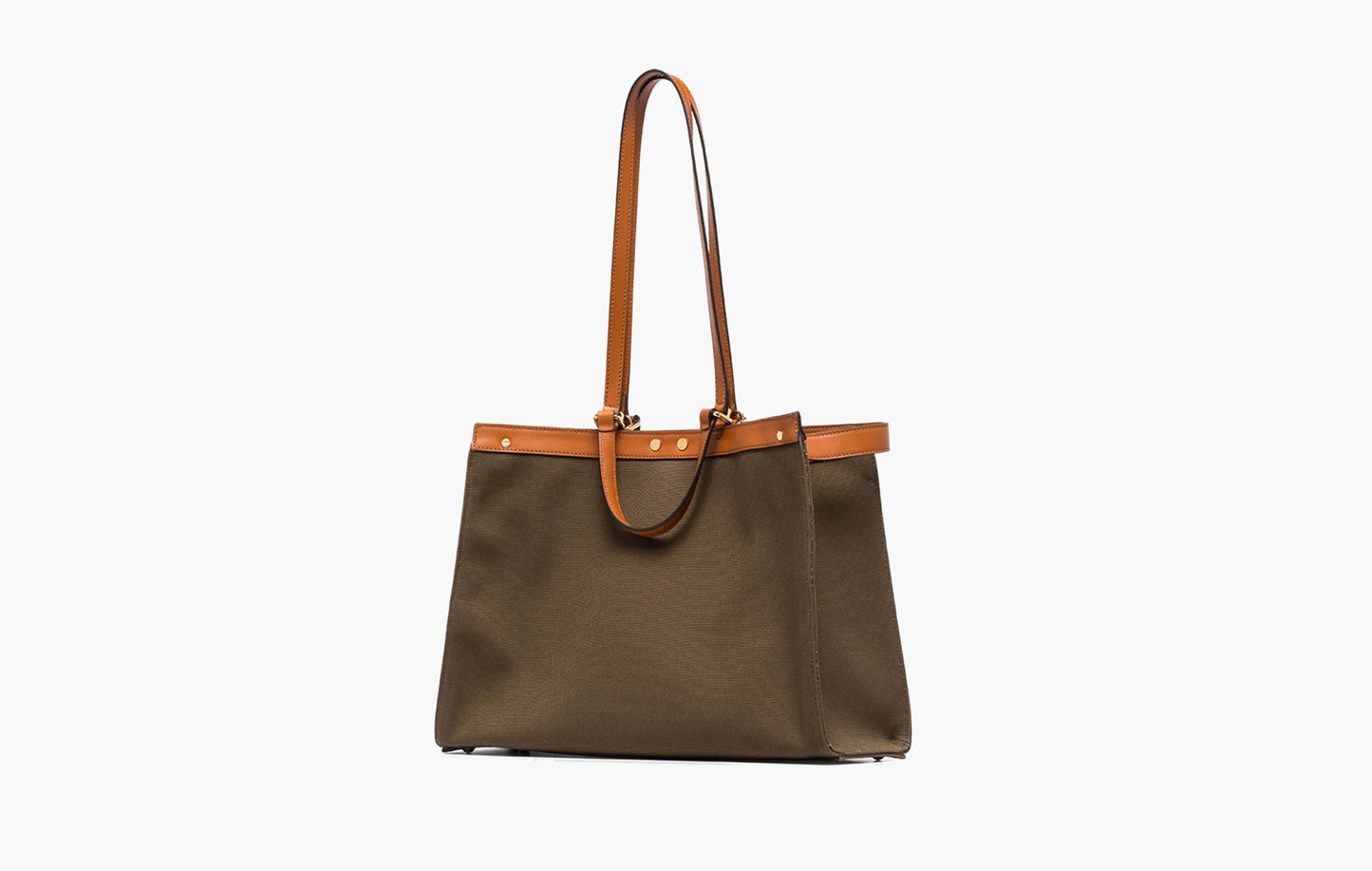 Fendi Peekaboo X-Lite Canvas  Tote Bag Brown | The Sortage