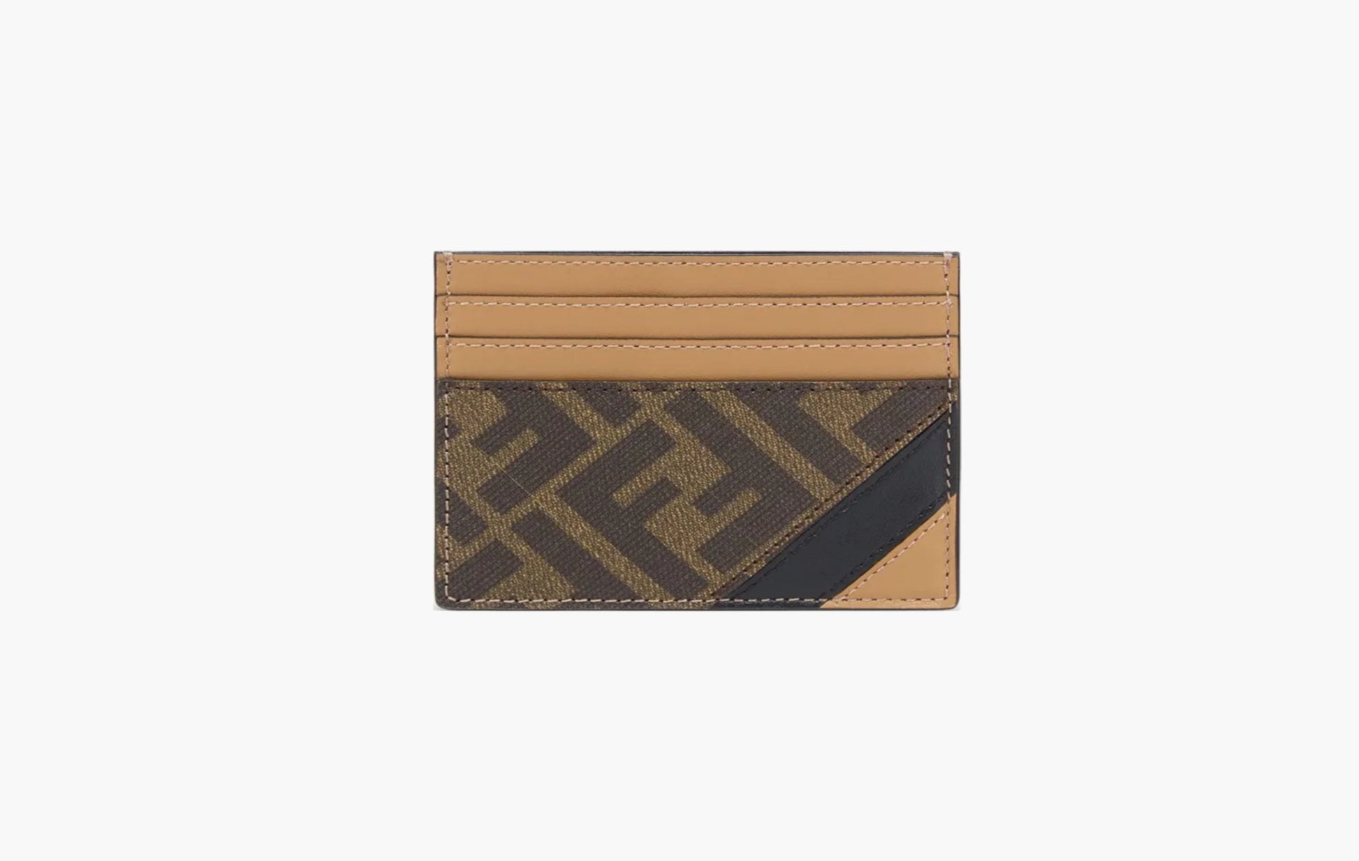 Fendi Fabric Card Holder Brown | Sortage.