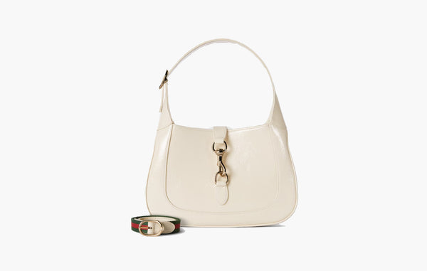 Gucci Jackie Small Patent Leather Shoulder Bag Beige | The Sortage