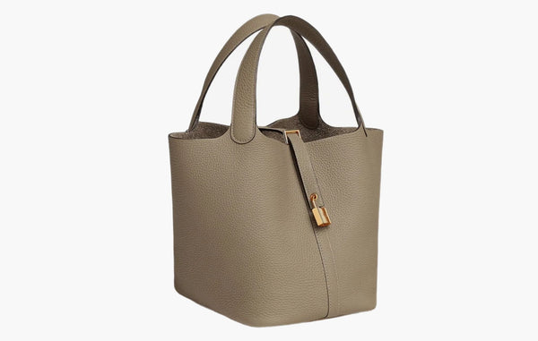 Hermes Picotin Lock 22 Bag Clemence & Gold Beige Marfa | The Sortage