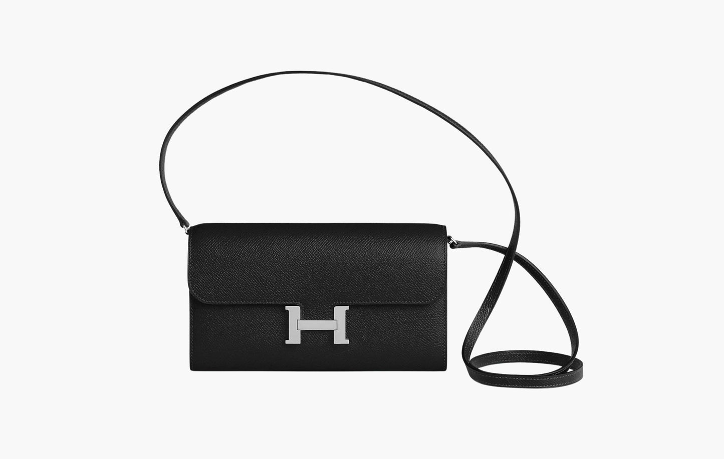 Hermes Constance Long To Go Wallet Epsom & Palladium Noir | The Sortage