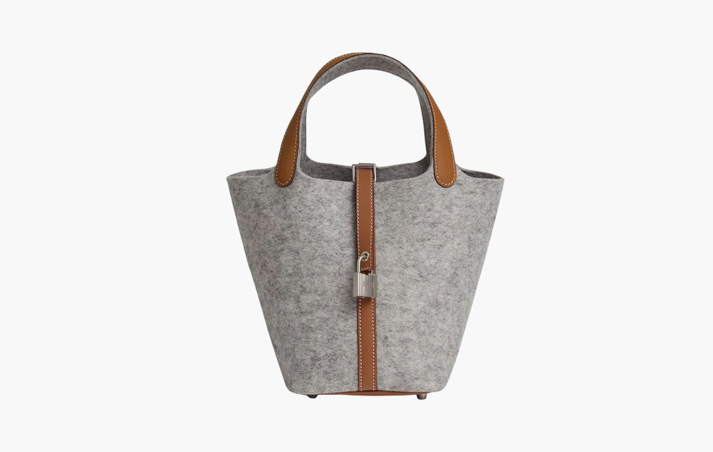 Hermes Picotin Lock 18 Bag Felt Swift & Palladium Gris Clair Gold | The Sortage