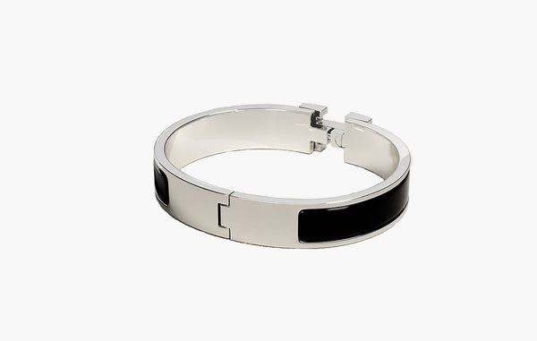 Hermes Clic H Bracelet Palladium & Noir | The Sortage