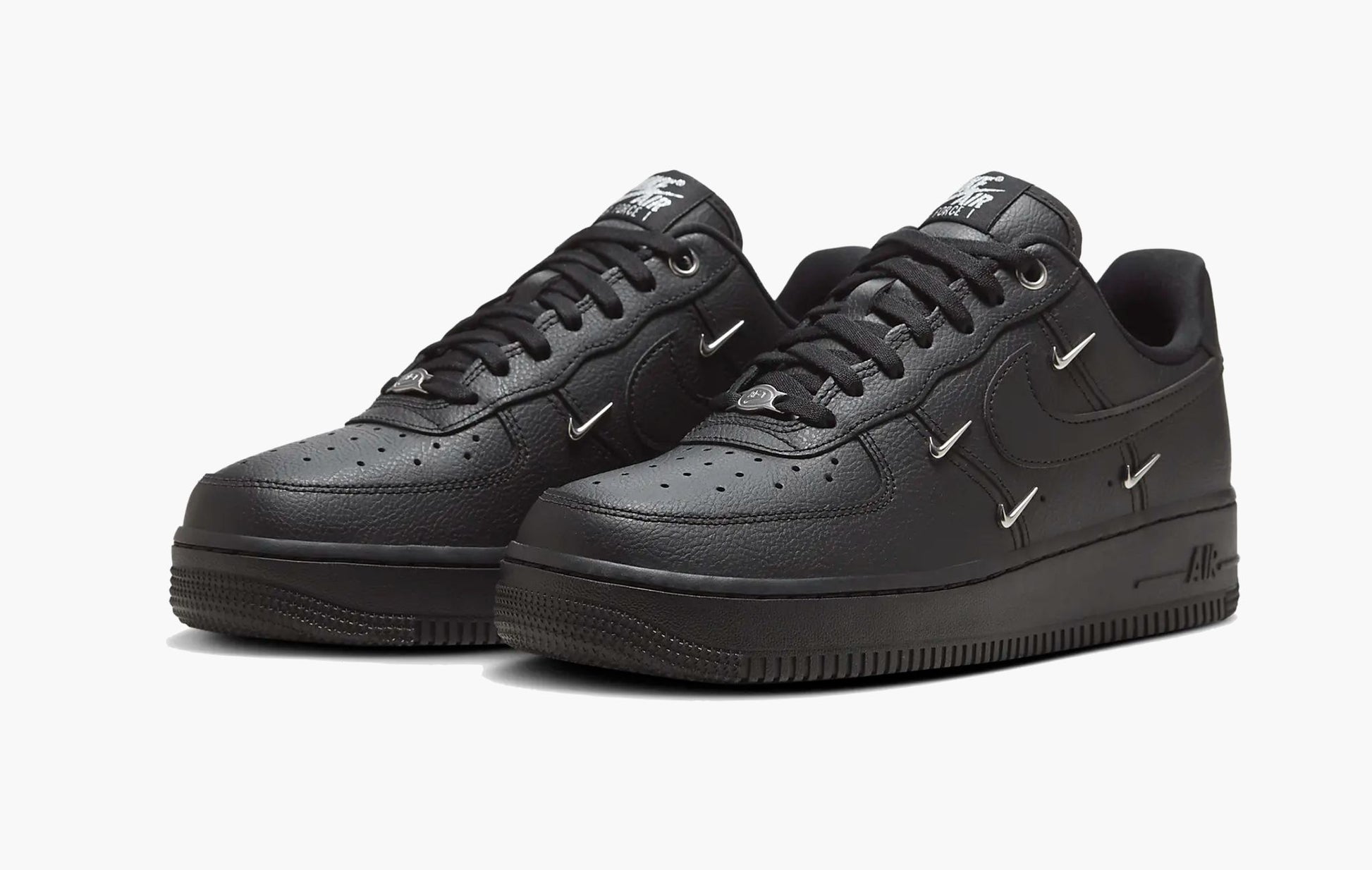 Nike Air Force 1 Low '07 LX WMNS Black Silver Mini Swoosh - HQ1180 001 | The Sortage