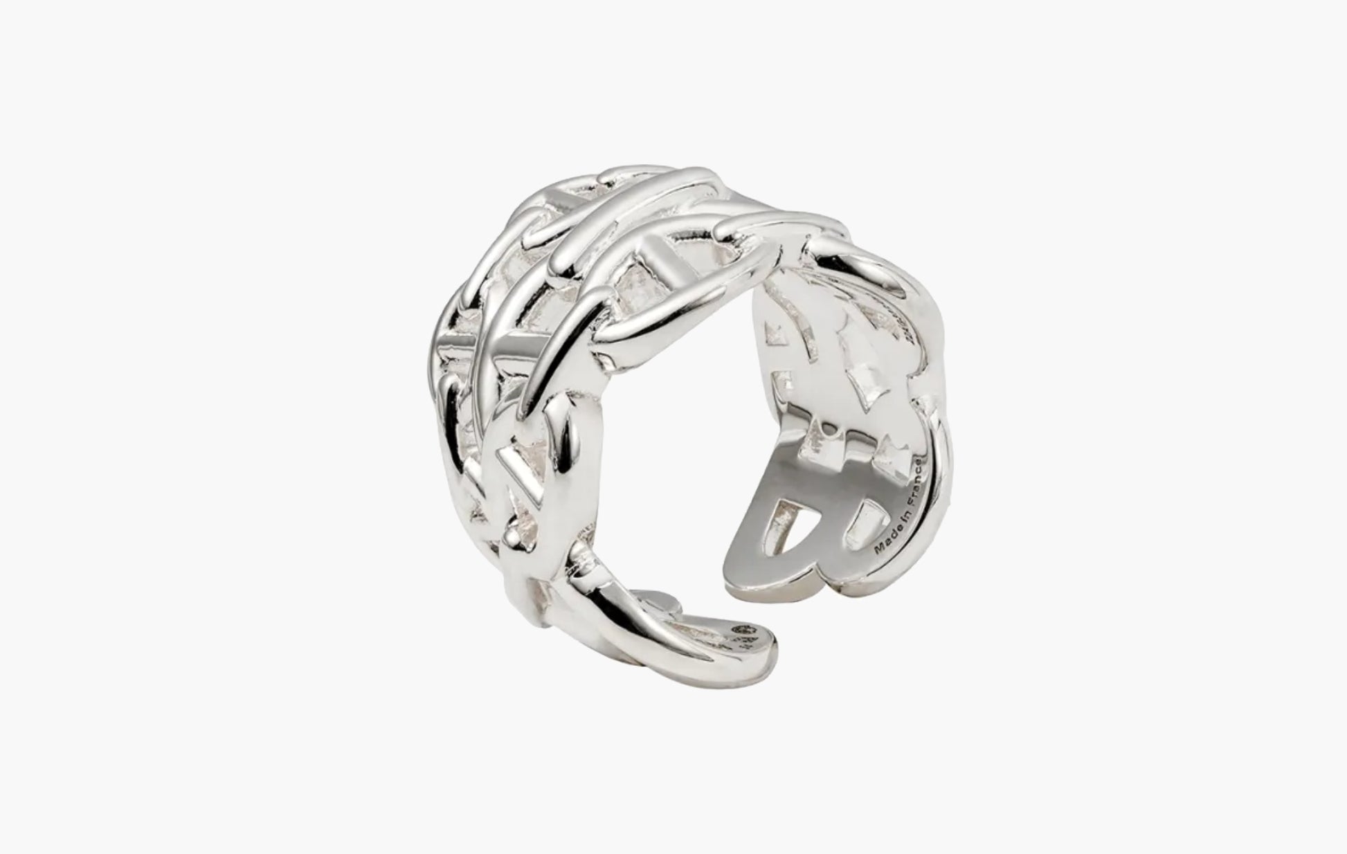 Hermes Large Chaine D'Ancre Enchainee Ring Sterling Silver | The Sortage