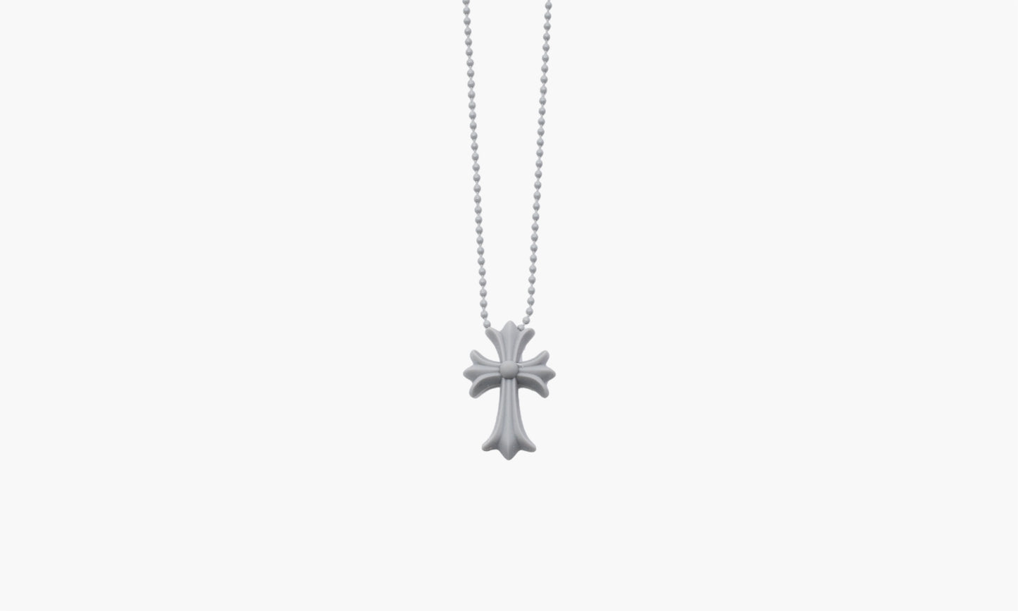 Chrome Hearts Silicone Cross Necklace White | The Sortage