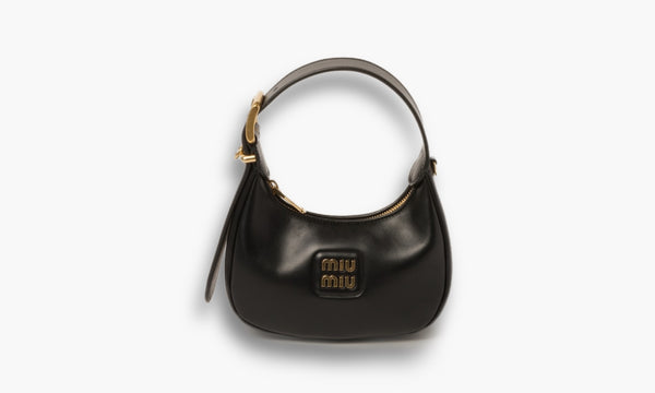 Miu Miu Leather Hobo Bag Black | The Sortage