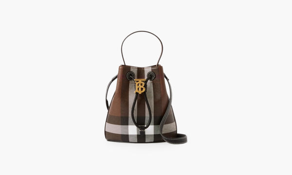 Burberry Mini TB Bucket Bag Dark Birch Brown | The Sortage