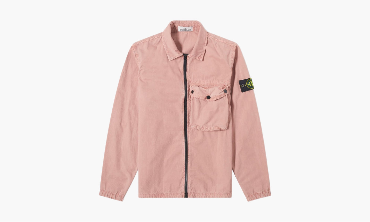 Stone Island Zip Pocket Overshirt Rose Pink | The Sortage