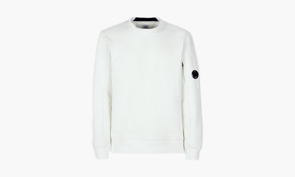 C. P. Company Diagonal Raised Fleece Sweatshirt Gause White | The Sortage