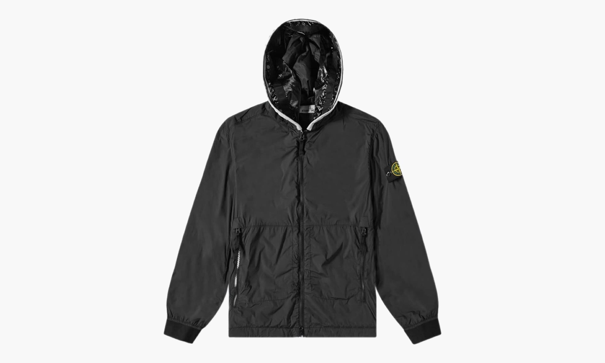 Stone Island Nylon-Tc Hooded Jacket Black | The Sortage
