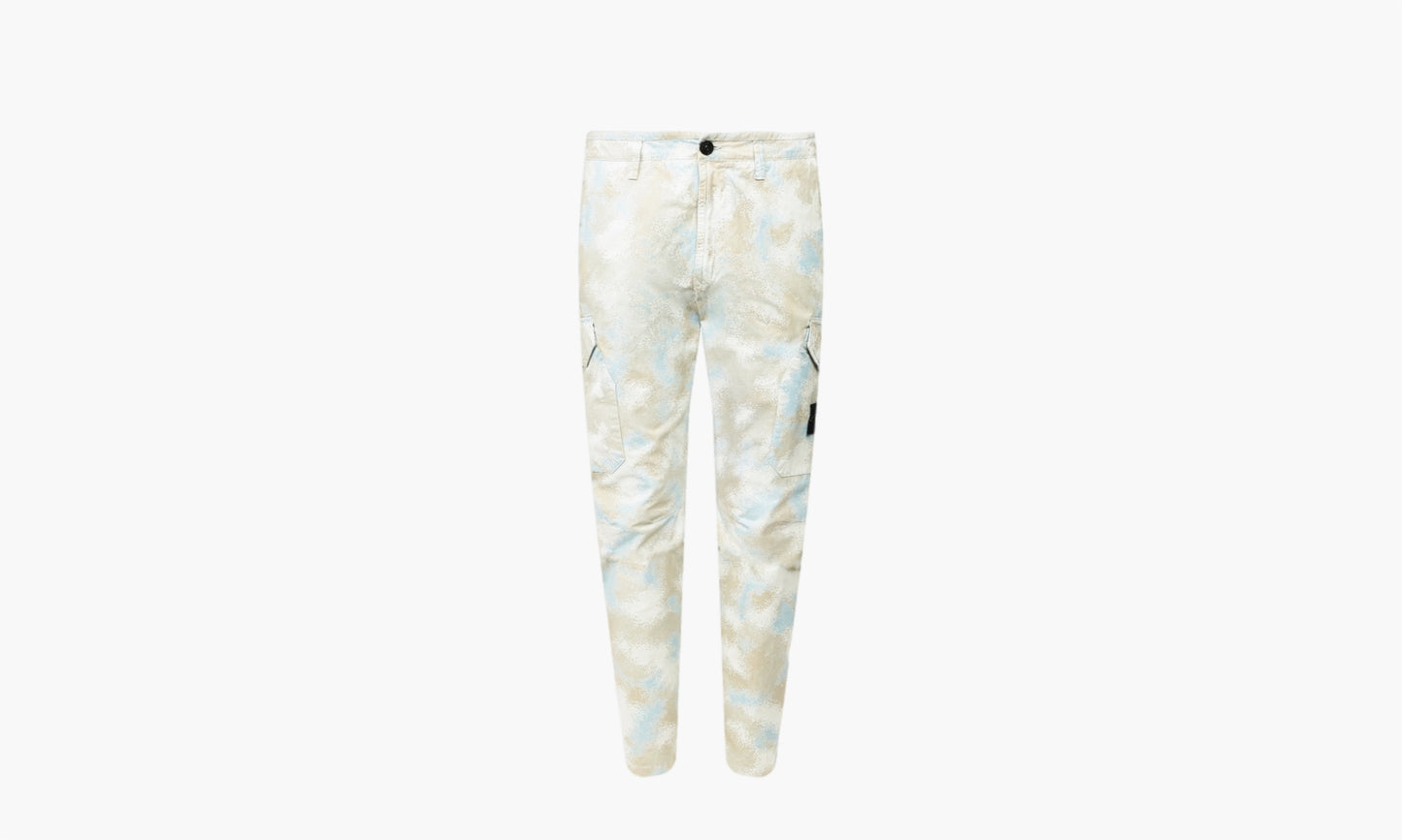 Stone Island Camo Brushed Cargo Trousers Cotton Beige | The Sortage