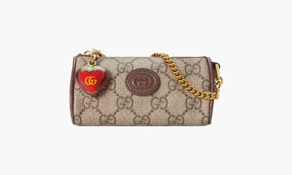 Gucci Double G Coin Purse Strawberry Wallet Beige/Ebony | The Sortage